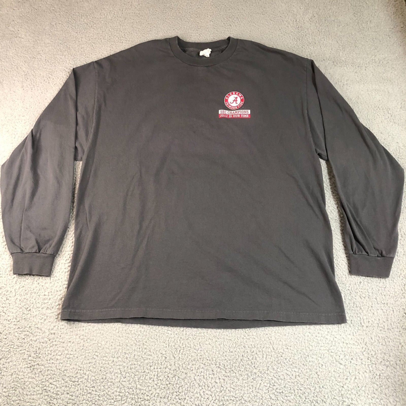 Alabama Crimson Tide Shirt Mens Xxl Gray Football Ncaa Sportswear Athletic